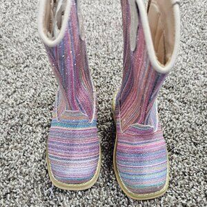 Glitter infant boots